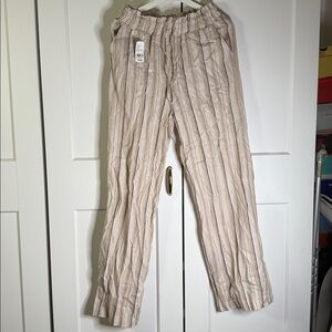 Striped Beige and White Pants
